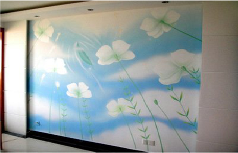 浮梁画墙绘怎么画好白云的蓬松感？