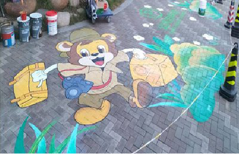 浮梁夏季画地面彩绘会遇到的问题