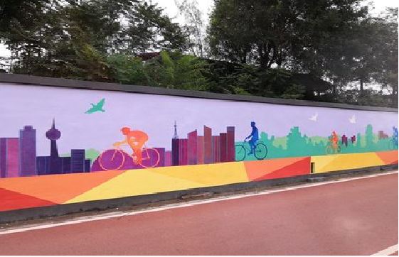 浮梁墙体彩绘-围墙