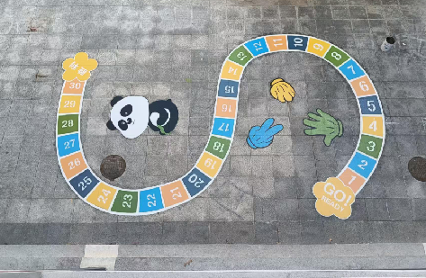 浮梁地面游戏彩绘