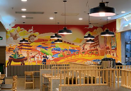 浮梁商业空间彩绘介绍。