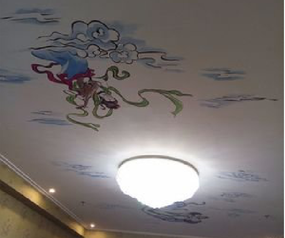 浮梁如何快速绘制天花板上的手绘墙？